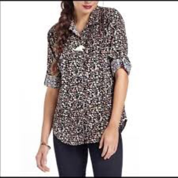 Birds of Paradis by Trovata floral corduroy button down shirt. Size xs. - Picture 7 of 7